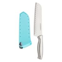 Farberware Edgekeeper Stamped Stainless Steel Santoku Knife, 7"