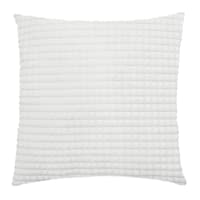 White Check Plush Throw Pillow, 18"