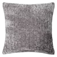 Menlo Grey Chenille Throw Pillow, 18"