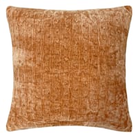 Menlo Orange Chenille Throw Pillow, 18"
