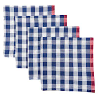 Bistro Set of 4 Blue Buffalo Check Cloth Napkins