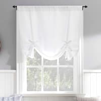 Devin White Tie-Up Curtain Panel, 42x63