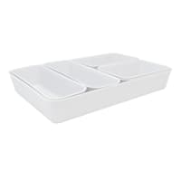 6-Piece Drawer Organizer, White