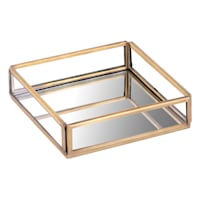 Small Decorative Glass Tray, 4"