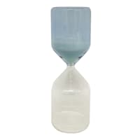 Blue & Clear Hourglass, 6"