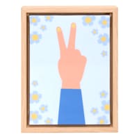 Peace Sign Framed Canvas, 6x8