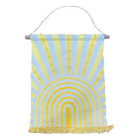 Yellow Sunrise Hanging Wall Tapestry, 12x16