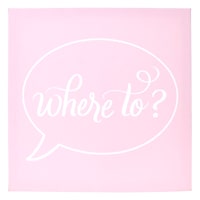 Where To? Pink Canvas Wall Art, 12"