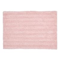 Pink Cotton Reversible Bath Rug, 17x24