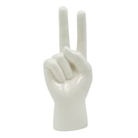 White Ceramic Hand Holder, 3x8