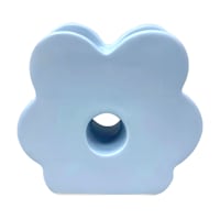 Blue Ceramic Vase, 7"
