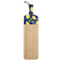 Blue Lemons Bamboo Wood Serving Board, 23"