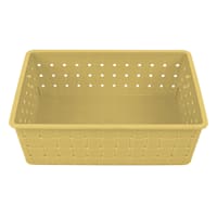 Tiny Dreamers Strap Design Weave Basket, Popcorn Yellow