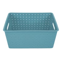 Tiny Dreamers Angel Blue Strap Design Weave Storage Basket, Small