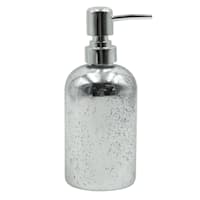Silvery Mercury Glass Bath Lotion Pump, 7.5"