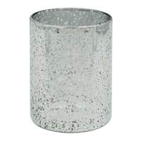 Silver Mercury Glass Bath Tumbler, 3.5"