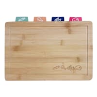5 Piece Bamboo Board And Mat Set