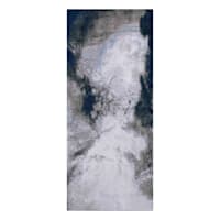 (B526) Oasis Blue Contemporary Design Runner, 2x7