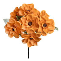 7-Head Yellow Magnolia Floral Spray, 20"
