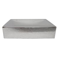 Laila Ali Silver Etched Metal Soap Dish