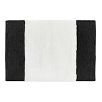 Black & White Color Block Bath Mat, 20x30