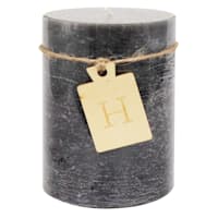 Honeybloom Black Unscented Pillar Candle, 3x4