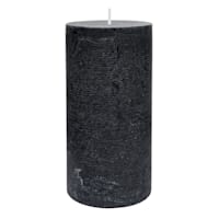 Honeybloom Black Unscented Pillar Candle, 3x6