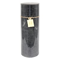 Honeybloom Black Unscented Pillar Candle, 4x11