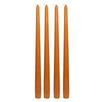 Honeybloom 4-Pack Orange Unscented Taper Candles, 12"