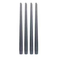 Honeybloom 4-Pack Grey Unscented Taper Candles, 12"