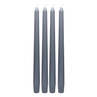 Honeybloom 4-Pack Grey Unscented Taper Candles, 10"