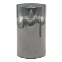Honeybloom Smoked Grey Glass LED Pillar Candle, 3x5