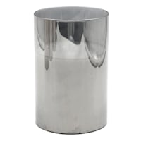 Honeybloom Smoked Grey Glass LED Pillar Candle, 4x6