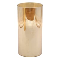 Honeybloom Amber Glass LED Pillar Candle, 4x8