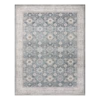 (B806) Tracey Boyd Anna Green Medallion Area Rug, 8x10