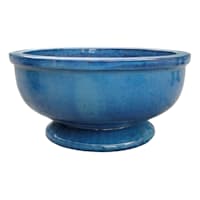 Omni Sky Blue Bowl Outdoor Planter, Medium