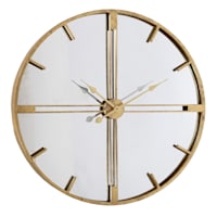 Tracey Boyd Metal Mirrored Round Wall Clock, 30"