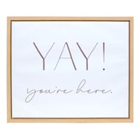 Honeybloom Framed Yay! Canvas Wall Sign, 22x18