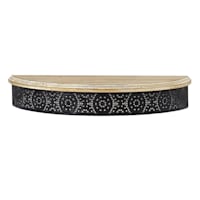 Found & Fable Ornate Metal & Wood Wall Shelf, 15x3