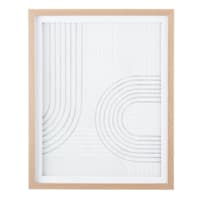 Crosby St. Glass Framed Nesting Lines Rainbow Print Wall Art, 17x21