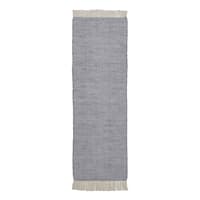 (B799) Crosby St. Grey Herringbone Runner, 2x6