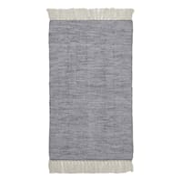(B799) Crosby St. Grey Herringbone Accent Rug, 2x3