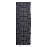 (A481) Crosby St. Black Geometric Line Runner, 2x6