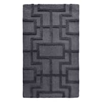 (A481) Crosby St. Black Geometric Line Accent Rug, 2x4