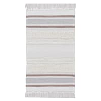 (B801) Honeybloom Ivory Striped Accent Rug, 2x3
