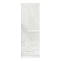 (B802) Laila Ali White Geometric High-Low Runner, 2x6