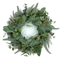 Mixed Greenery Wreath, 22"