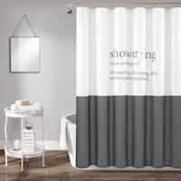 13 Piece Showering Definition Shower Curtain 72