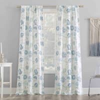 Selah Blue & Yellow Print Curtain Panel, 84"
