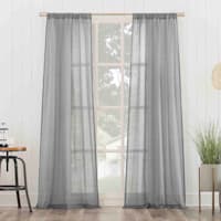 Bayside Grey Rod Pocket Curtain Panel, 84"